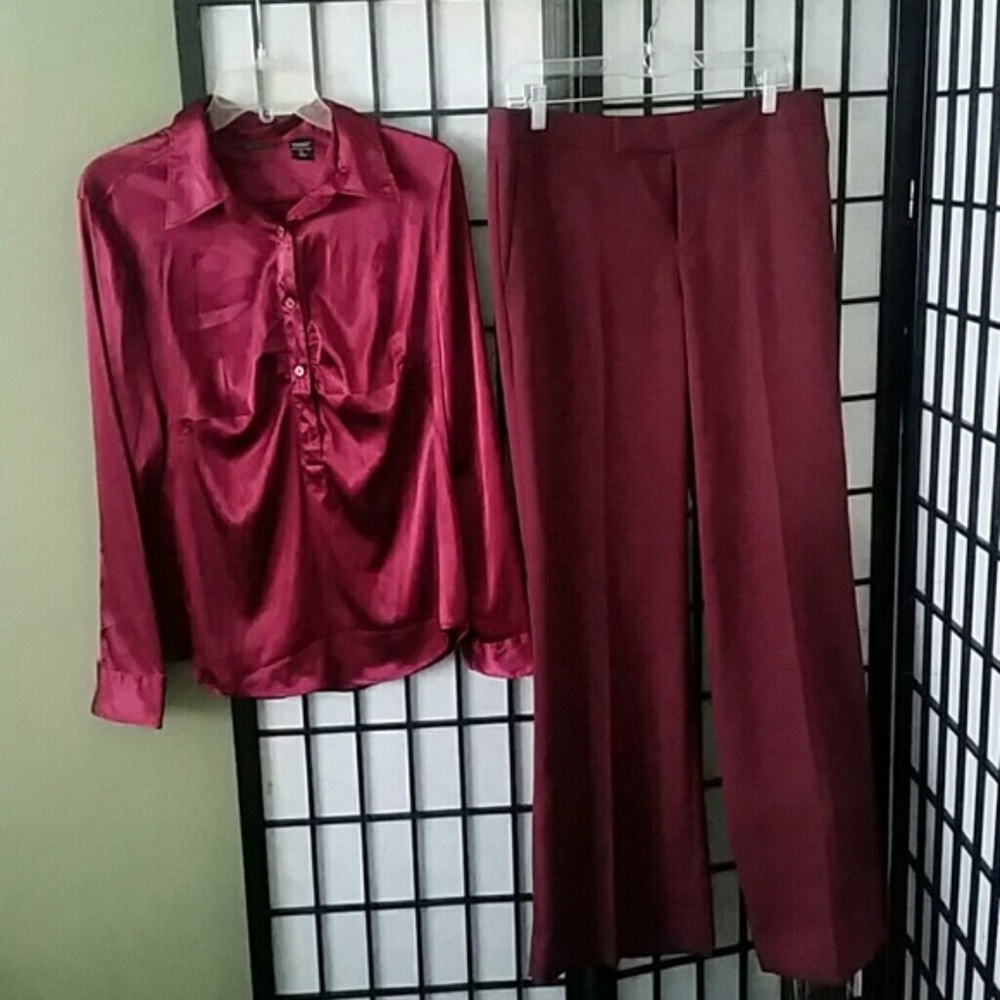 NYC Long Sleeve Blouse  / Banana Republic Pants